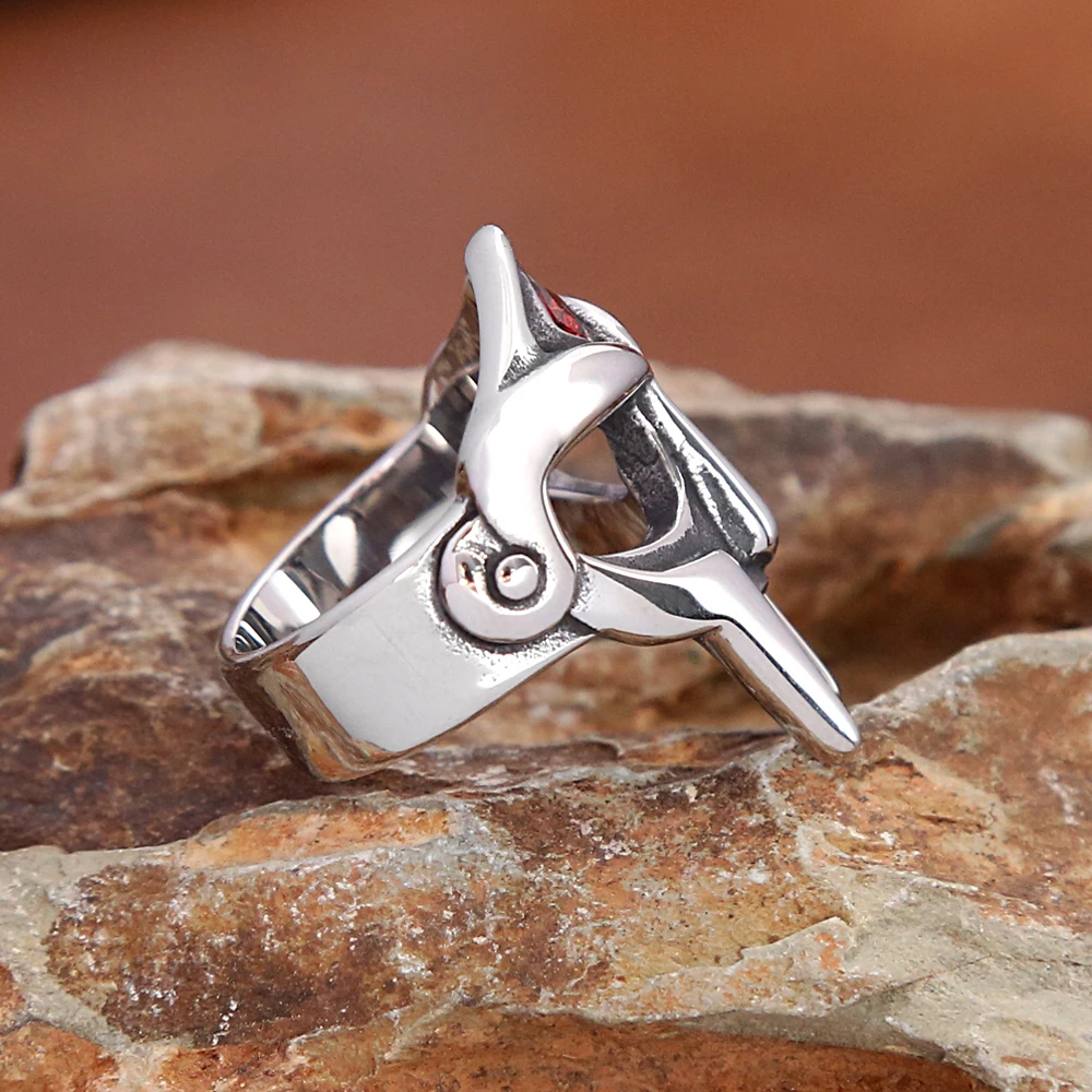 Vintage Classic Gothic MF DOOM Mask Ring Punk Stainless