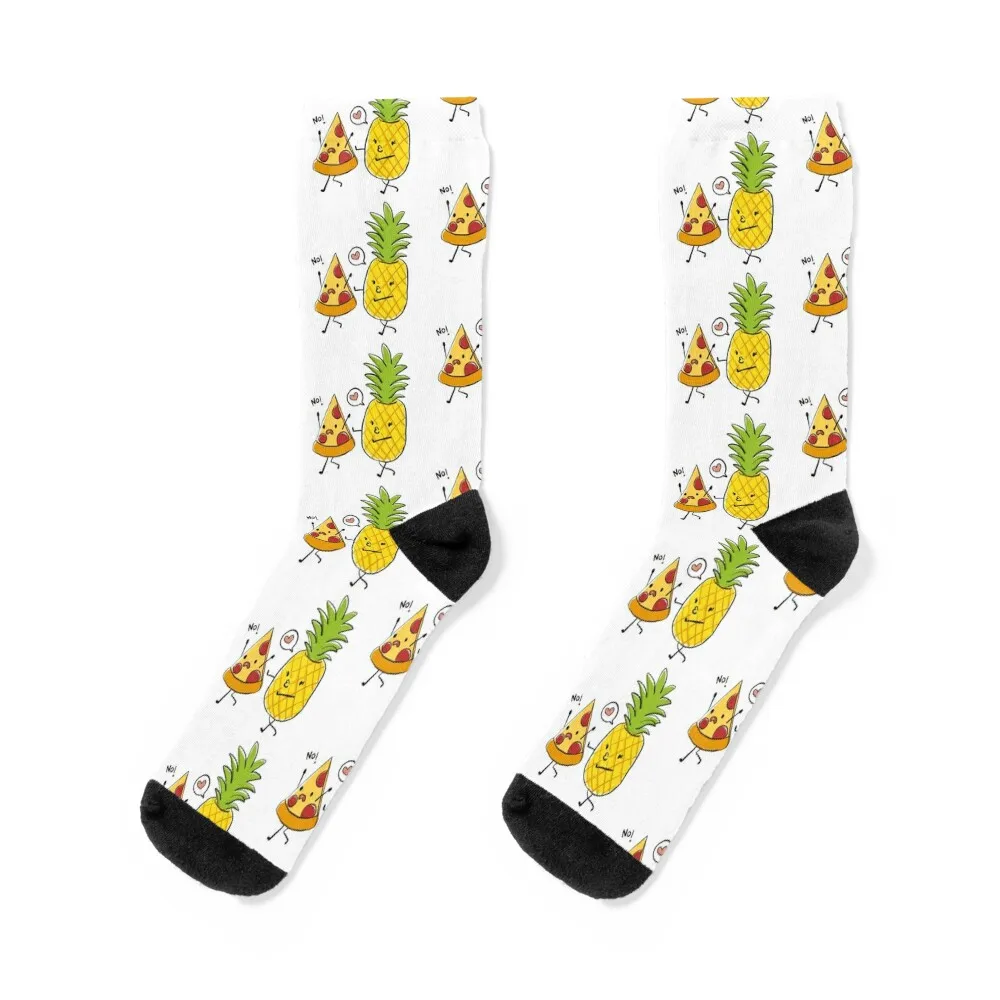 

Pizza Running Away From a Pineapple Socks Stockings man winter Socks Women's Men's