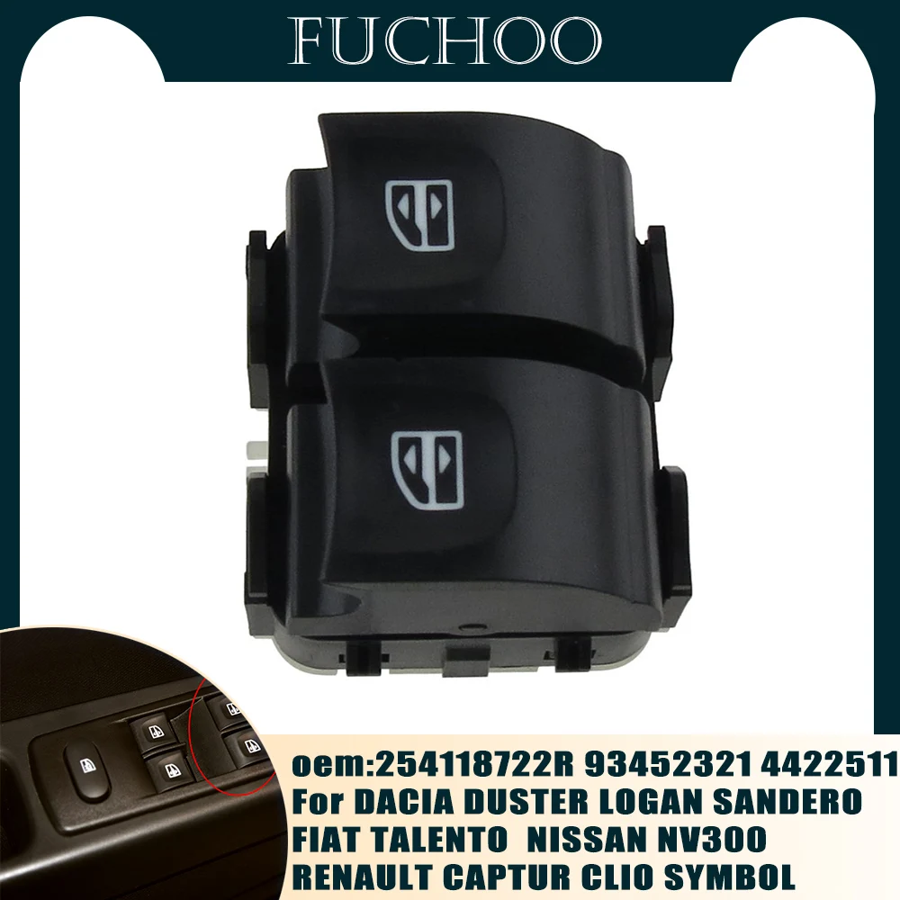 4422511 Per Dacia Duster Logan Fiat Talento Nissan Nv300 Renault Clio Accessori Per Auto Interruttore Di Controllo Alzacristalli Power Master