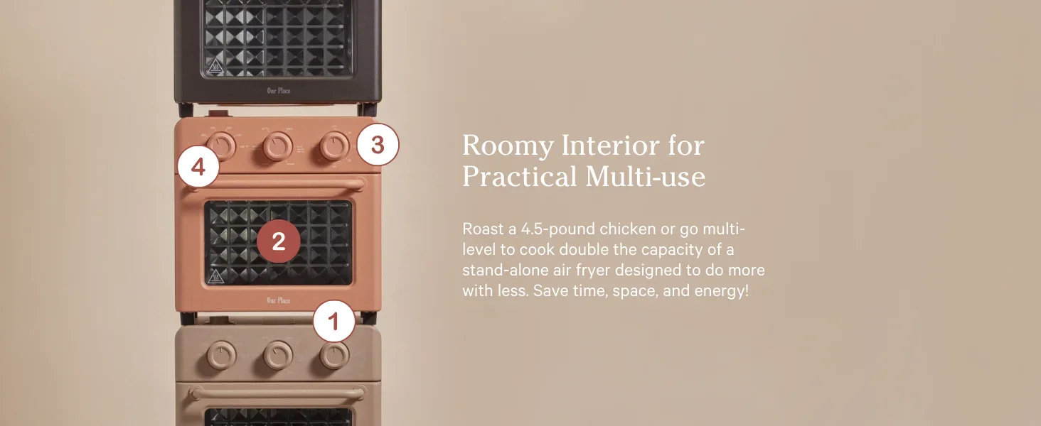 air fryer toaster oven roast bake meals healthier toast functions stainless steel easy baking quick