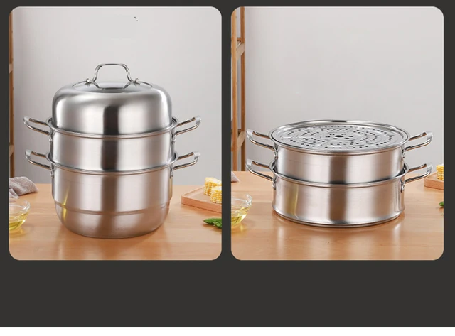 Steamer Pot Stainless Steel Tamale Pan Kitchen Olla Para Tamales Steaming -  Boilers - AliExpress