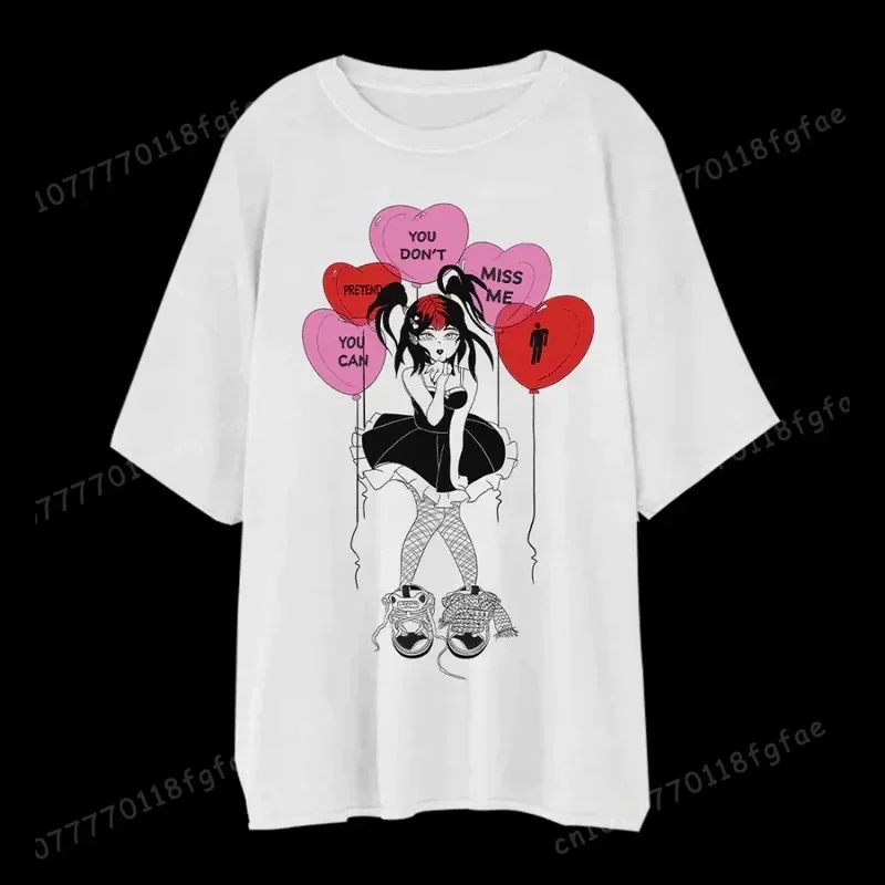 2024 Tour Concert B-Billie Eilish T-shirt Hip Hop Casual Tshirt O-Neck Short Sleeves Fashion Men Women Luxury high quality Tees 4