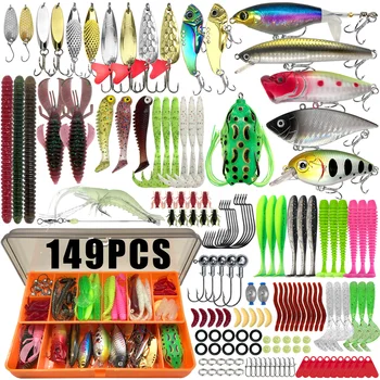 Fishing 86/88/136/149/366pcs Fishing Lure Kit For Trout/Pike/Bass Multi-Lure Fishing Set Layered Tackle Pro Gear Tackle Box 3
