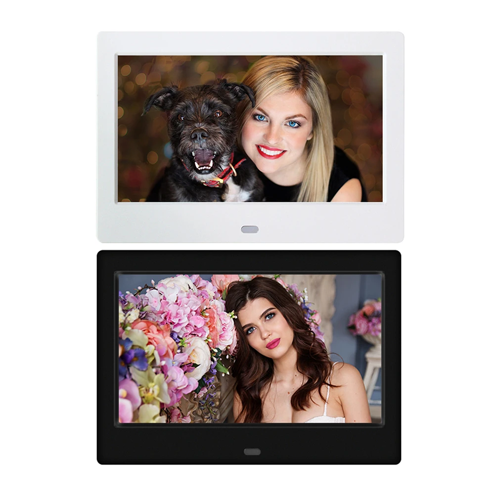7inch HD LED Digital Photo Frame Clock Calendar Video Player with Remote Control 800*480 Smart Digital Picture Photo Frame Gift