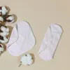 5 Pcs White Cotton Reusable Menstrual Pads Reusable Sanitary, Bamboo Cloth Pads For Heavy Flow Large Sanitary Pads Set With Win 6