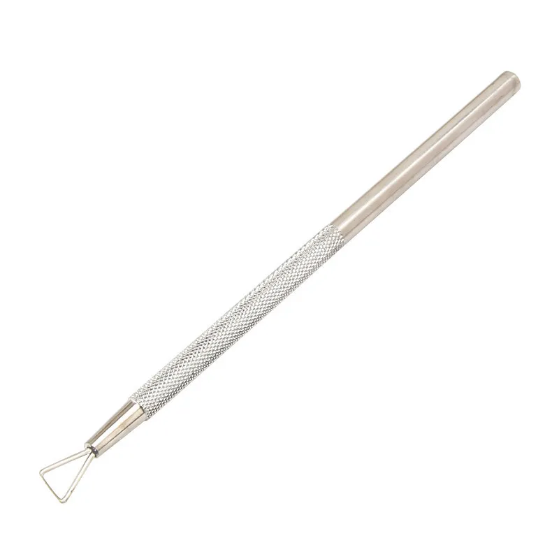 Nail Art Polish UV Gel Remover Stick Rod, Stainless Steel, Triangle, Dead Skin, Cuticle Pusher, Cleaner, Grinding Manicure Tools 5