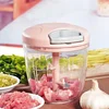 Hot Manual Rope Grinder Convenient Multifunctional Garlic Grinder Chopper Food Cutting Machine Meat Grinder Kitchen Grinder Tool 2