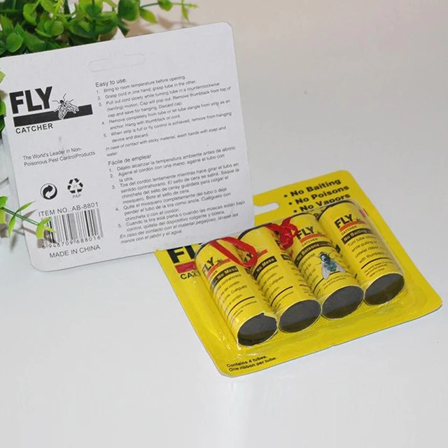 4/8/12/16Db Fly Sticky Paper Strip Erős Ragasztó Repülő Rovarhug Szúnyogok Fogó Tekercs Szalag Könnyen Használható Aa - Image 6