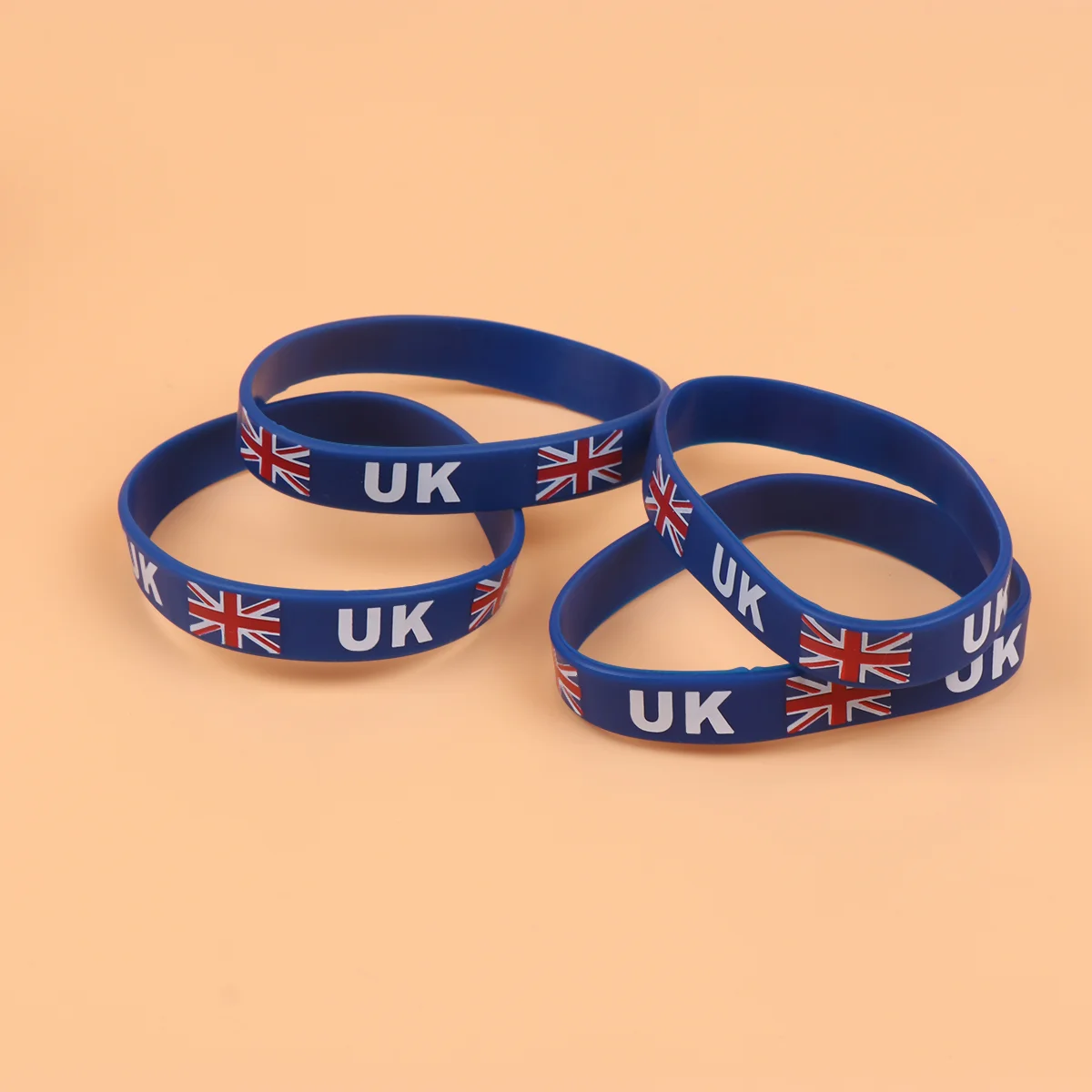 

10 Pcs Country Silicone Wristband Flag Printed Bracelet Decorative Mens Man Bracelets