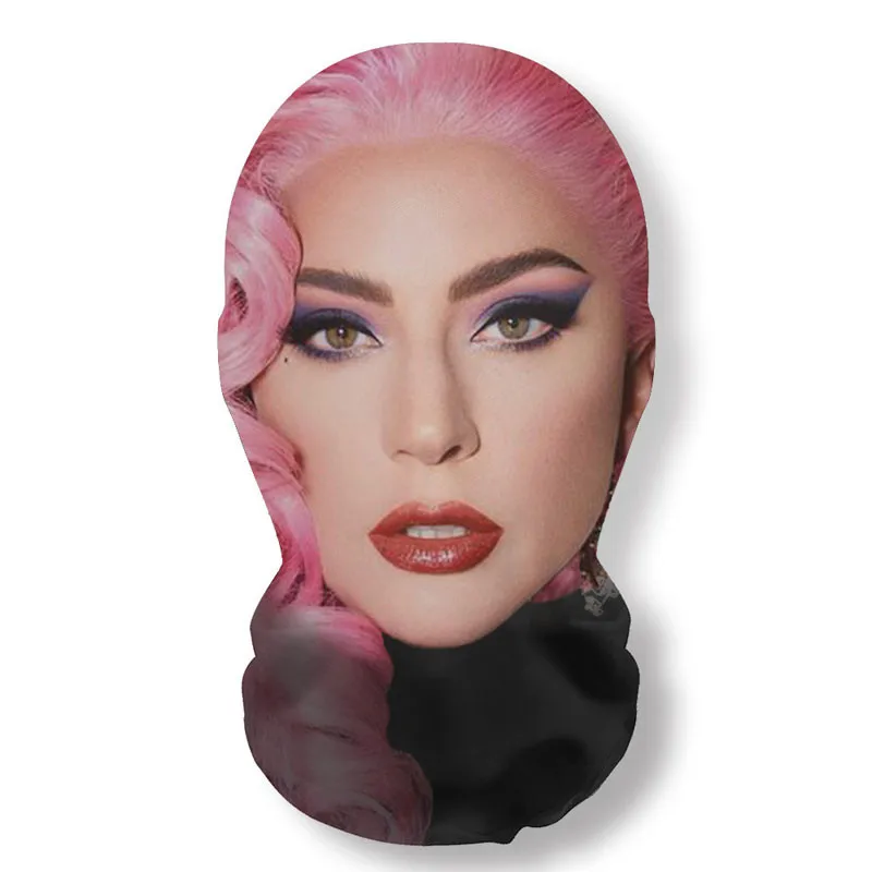 3D Printed Funny Mask Cosplay Pop Singer Lady gaga Full Face Elastic Mesh Breathable Balaclava Headcovers