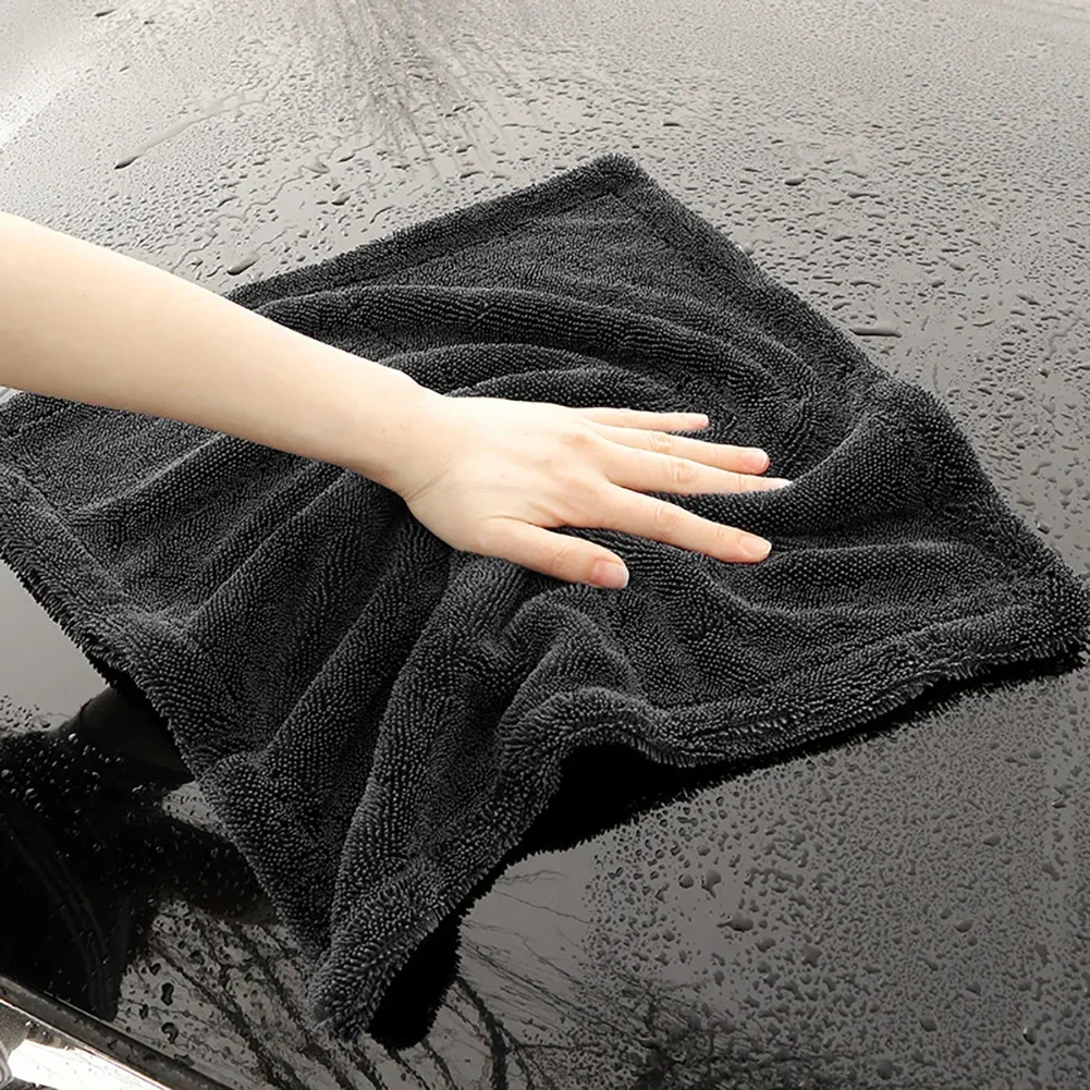 1200GSM Microfiber Car Cleaning Towel Double-Sided Super Absorbent Car Wash Cleaning Cloth Scratch Proof Soft Lint Towels 5