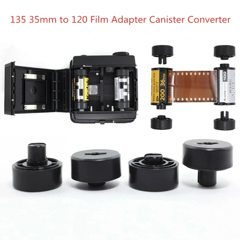 35mm to 120 Film Adapter Canister Converter for Camera 2 Sets