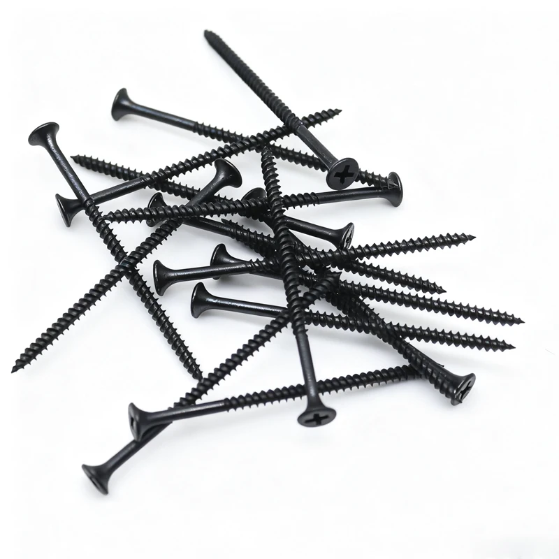 M3.5 블랙 카본 스틸 필립스 목공용 1박스/0.5kg 석고보드 나사 십자형 평머리 반나사 70mm