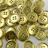 50 pcs Gold Plastic Buttons 12mm/15mm/20mm Sewing Craft 4 Holes PT375 2