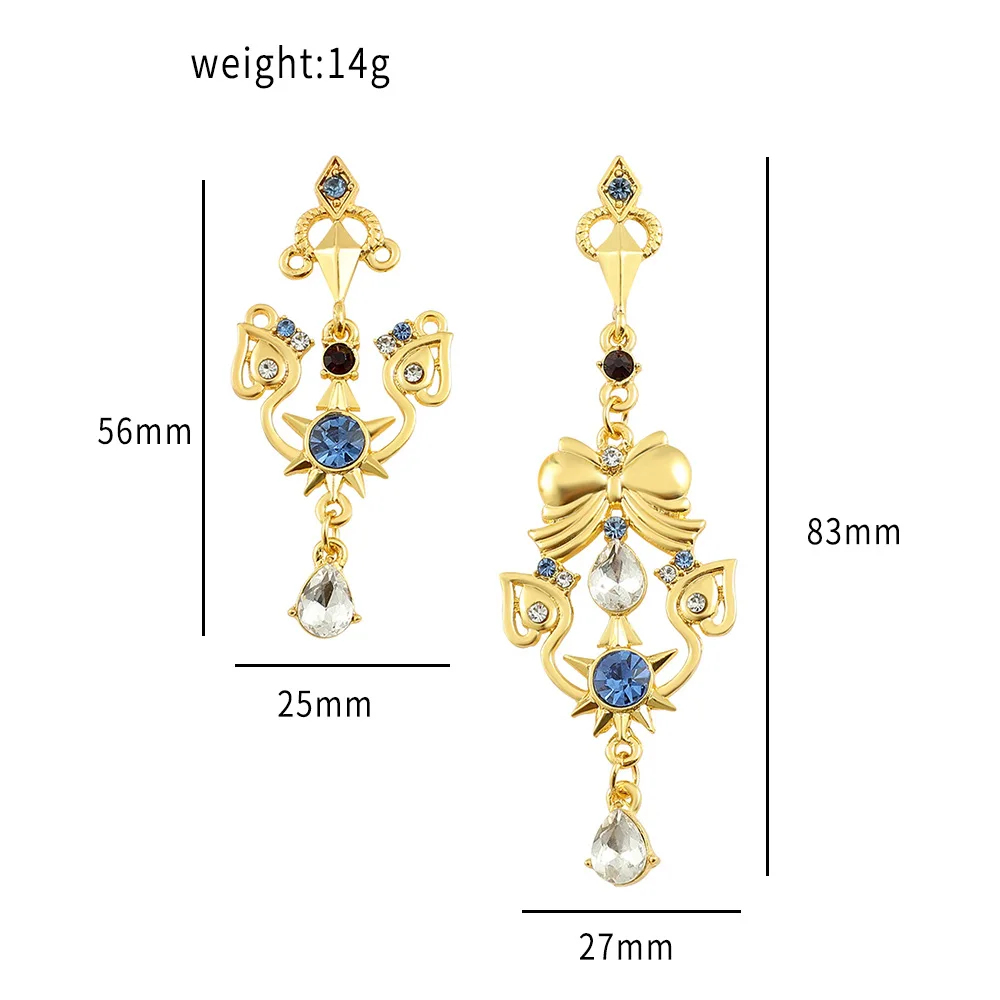 Game Genshin Impact Cosplay Earrings Venti Xiao Tartaglia Zhongli Women Pendant Ear Studs Jewelry Earring Accessories Gifts