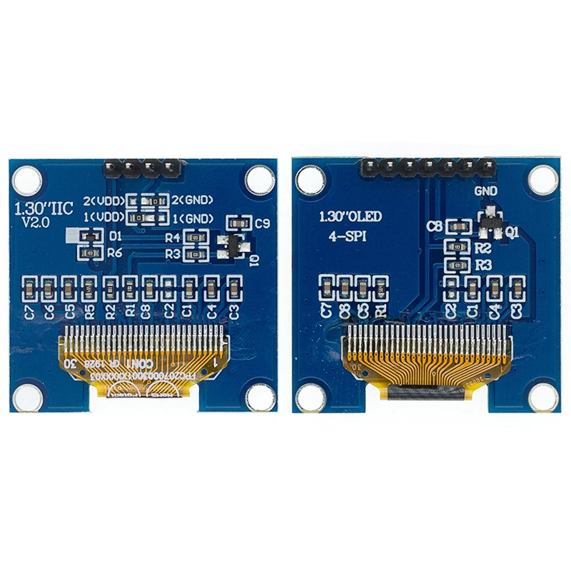 1. 3-calowy moduł OLED SPI/IIC I2C komunikuje biały/niebieski kolor 128x6 4 moduł wyświetlacz LCD LED 1.3 