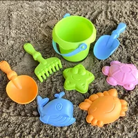 Children's Beach Toy Set Sand Digging and Water Toy, Shovel Beach Sand Play Tool Random Colors Plastic Bucket Watering Toy Sets