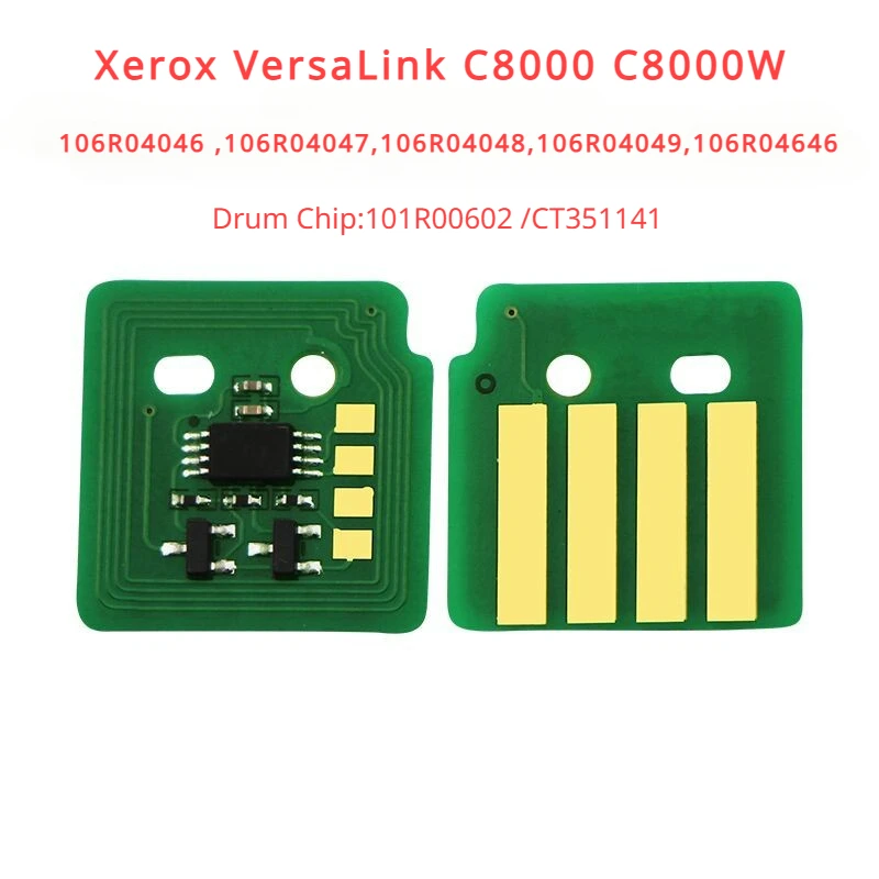 

Чип тонера и барабана для Xerox VersaLink C8000 C8000W (106R04046 ,106R04047,106R04048,106R04049,106R04646,101R00602 /CT351141)