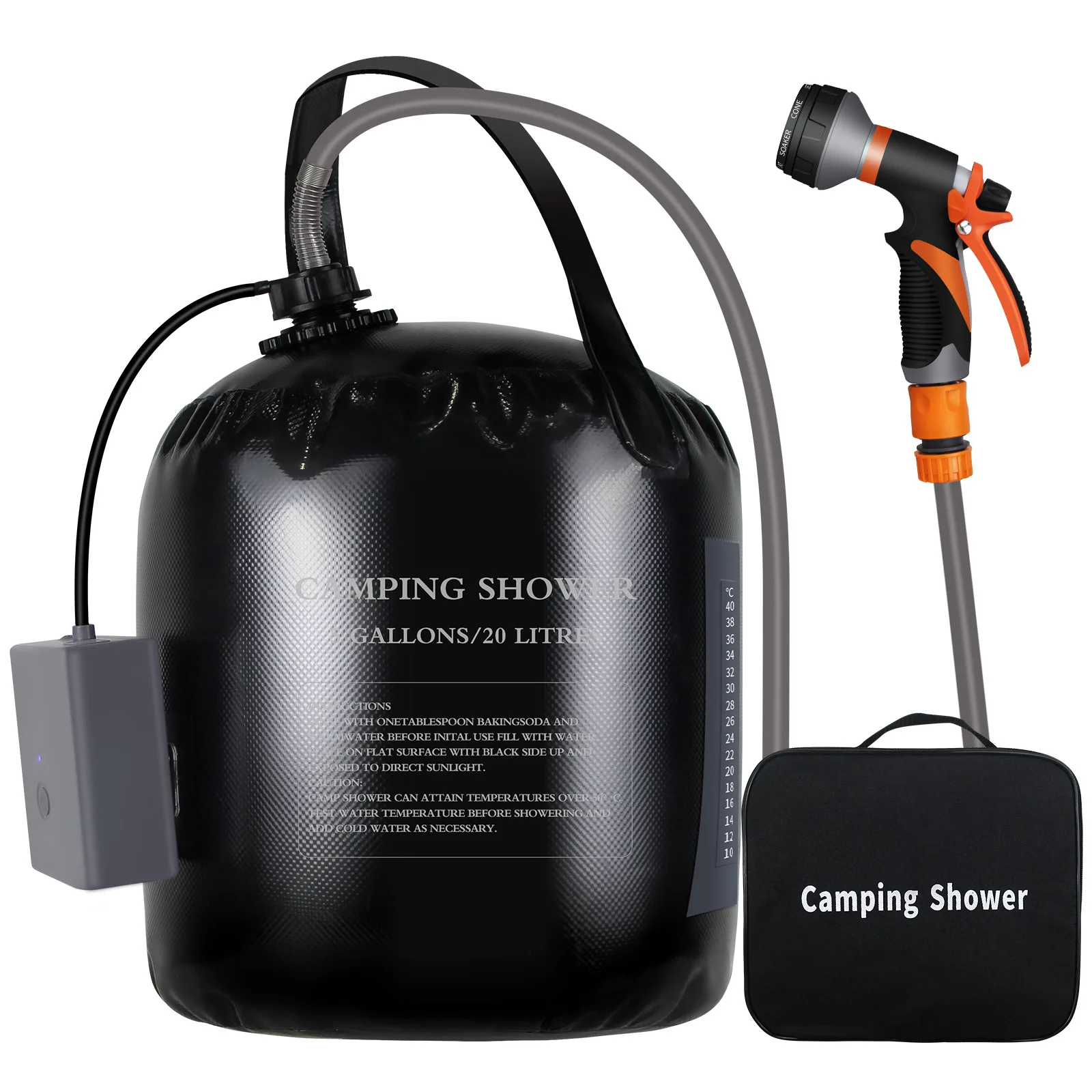 new-outdoor-camping-shower-portable-electric-shower-pump-waterproof-with-2-level-water-flow-camping-hiking-travel-pet-watering