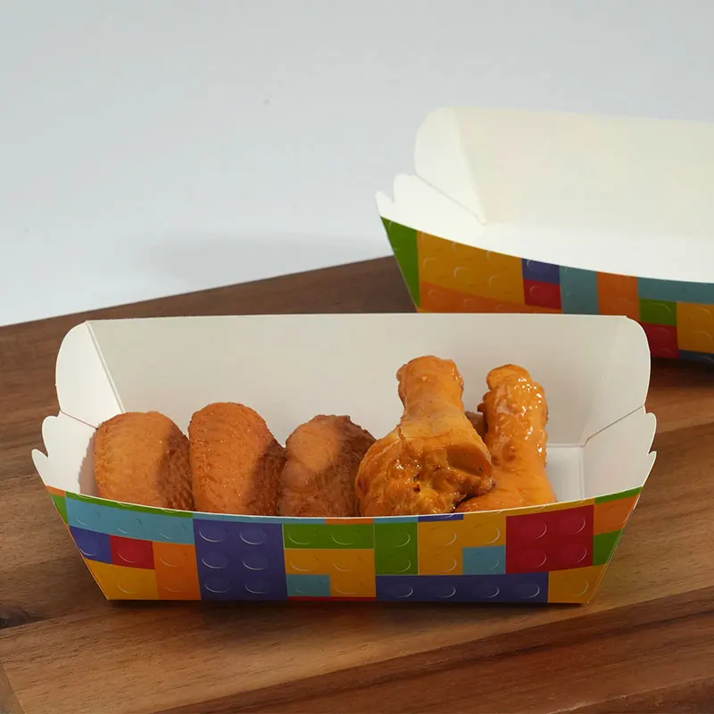 Paper Snack Boxes Disposable Tablewarea Building Blocks Birthday Decor Children's Toys Theme Party Baby Shower Supplies