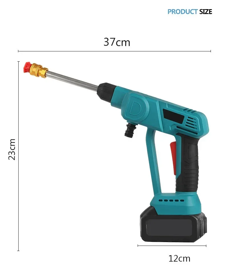 Wireless High Voltage Cleaning Machine 24V Water Gun Household Lithium Battery Charging Car Wash Spray Cleaning Pump Water Gun 5
