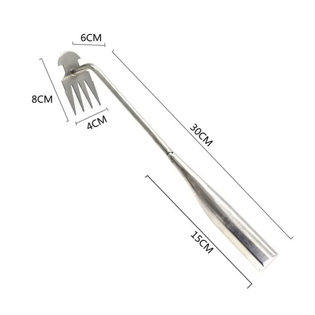 1Pcs Stainless Steel Weed Puller Sharp Tines Grass Rooting Weeding Tool for Yard Lawn and Farm Supply Home Yard Garden Tools 5