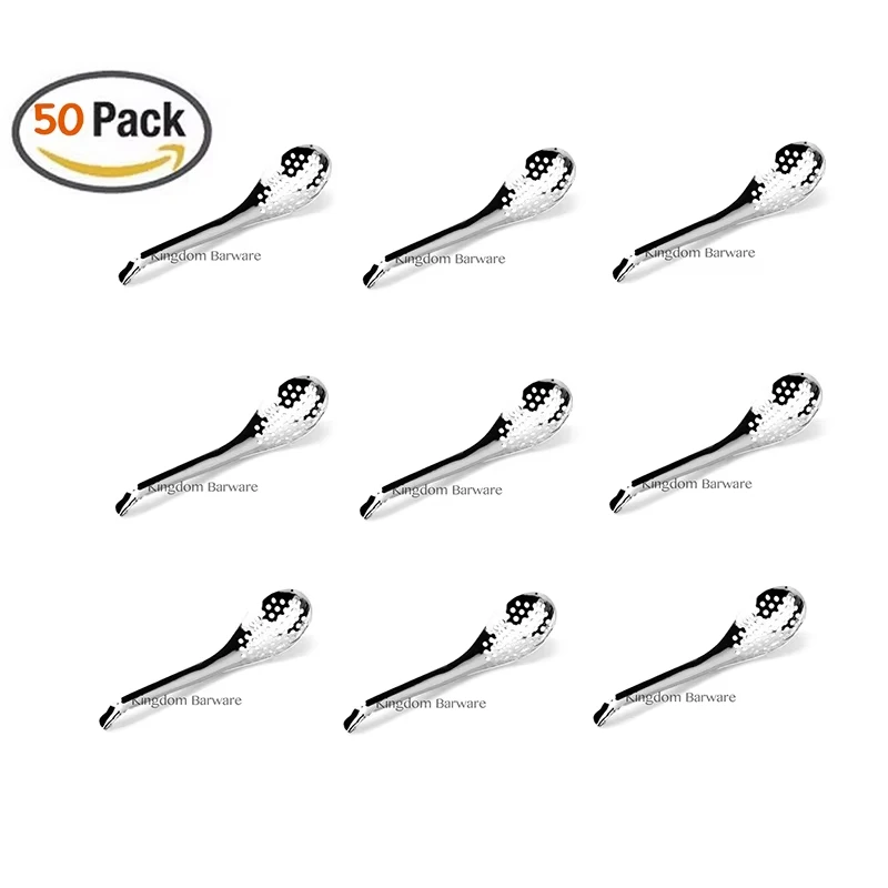 50PCS Molecular Mixologist Slotted Bar Spoon Spherification Spoon