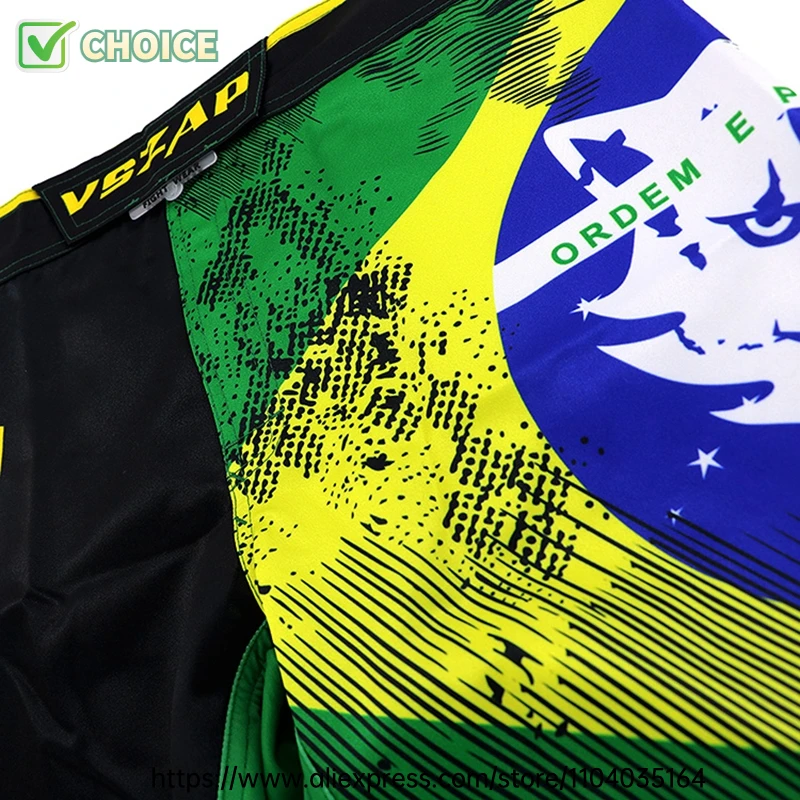 Vszap Fight Shorts Herren BJJ MMA Shorts Boxen Kampf Grappling Shorts Fitness Muay Thai Kickboxen No Gi Wrestling Sporthose – Detail 14