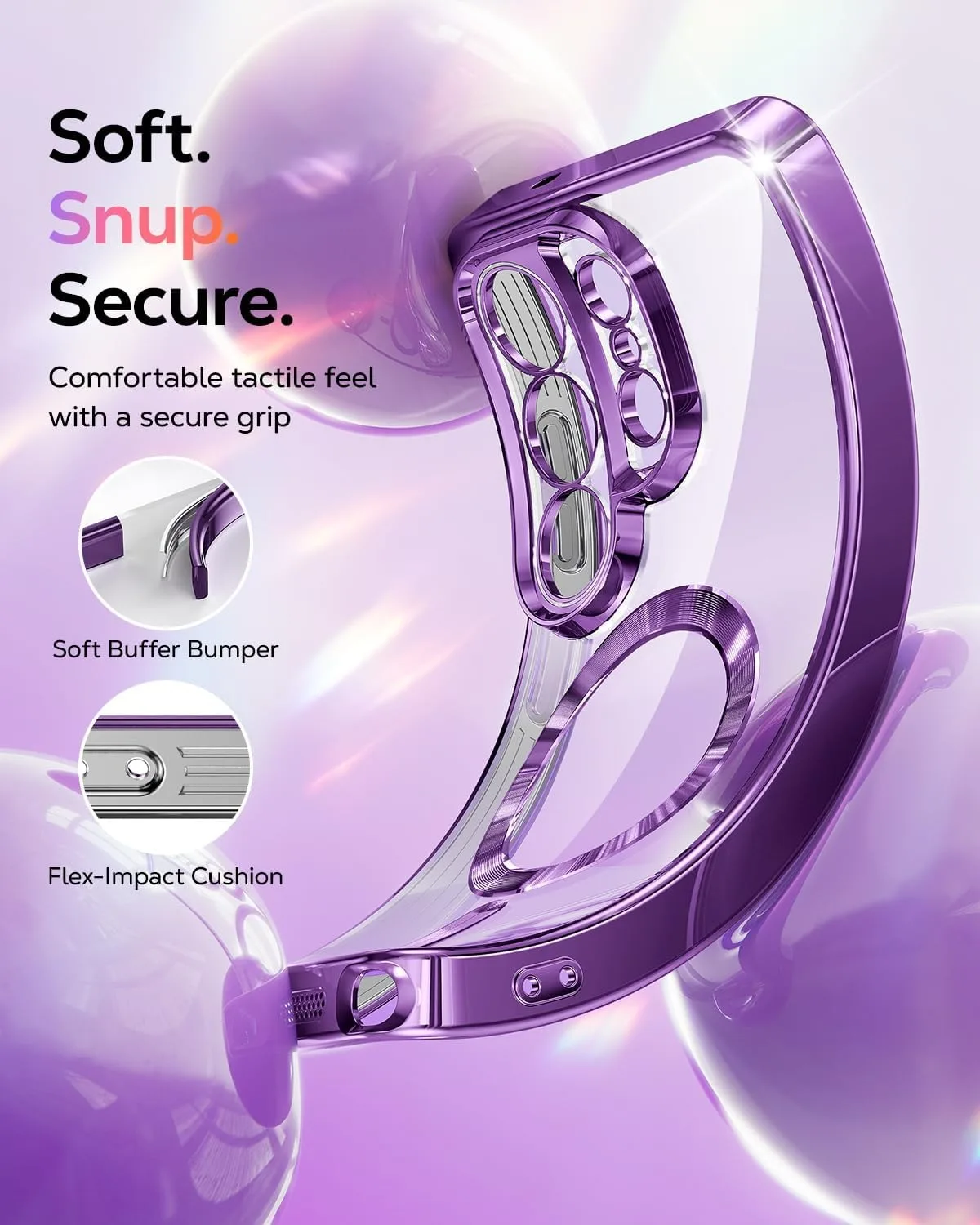 Glitzer-Plating-Lanyard für Magsafe-Hülle für Samsung Galaxy S26 Ultra S25 S24 S23 S22 S21 Plus Note 20 Magnetische Weiche TPU-Abdeckung – Detail 3