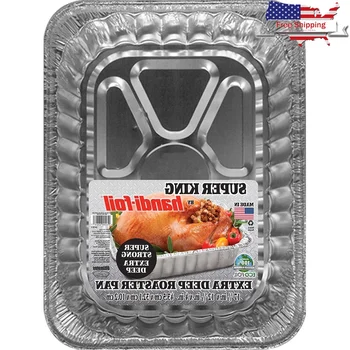 Extra Deep Heavy-Duty Aluminum Roaster Pan 1