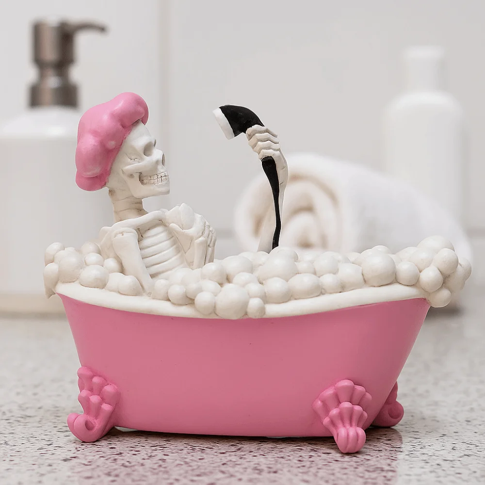 Halloween Themed Resin Ghost Figurine Handicraft Model Cartoon Standing Ghost Ornament Statue Display Ghost Halloween Decoration