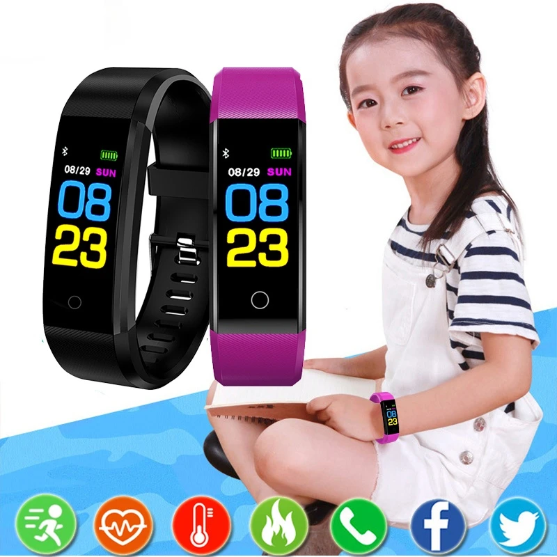 Reloj inteligente para niños, pulsera con pantalla a Color, rastreador de  actividad para correr, frecuencia cardíaca, Digital, electrónico,  conectado| | - AliExpress