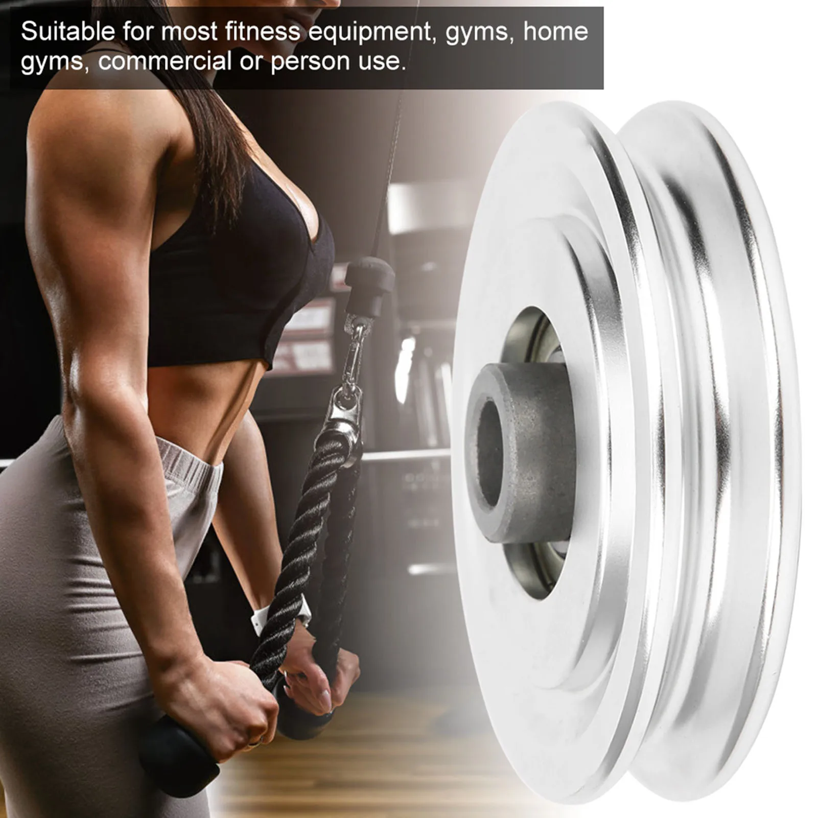 Aluminium Alloy Pulley Strength Training Exercise Hardware Fitness Equipment Accessories70mm Diameter 3