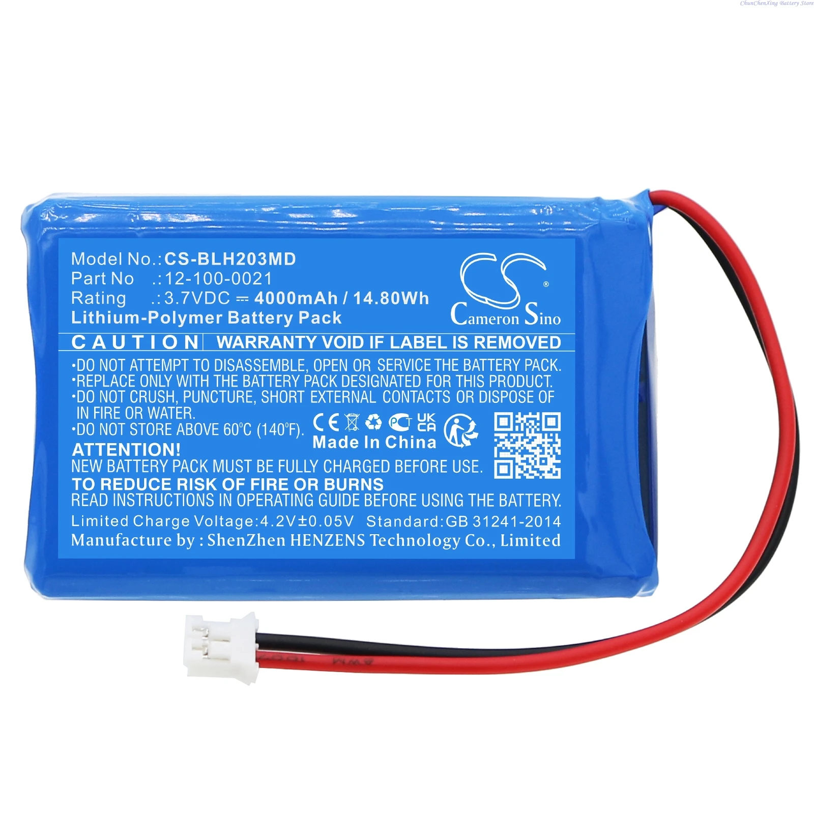 

Cameron Sino 3.7V 4000mAh Medical Replacement Battery 12-100-0021 for Biolight BLT-203 +TOOL