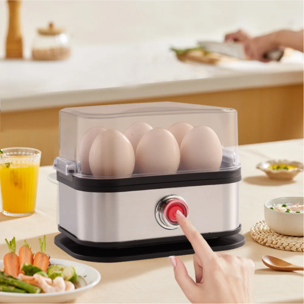 DayPlus Egg Boiler, 6 Eggs Capacity Cooker for Soft,Multi-use Space Saving Food Steamer for Corn, Vegetable, Dumplings 1