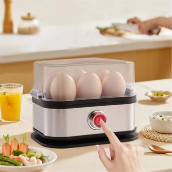 DayPlus Egg Boiler, 6 Eggs Capacity Cooker for Soft,Multi-use Space Saving Food Steamer for Corn, Vegetable, Dumplings 1