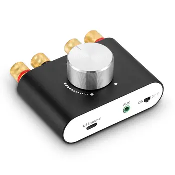 Woopker Digital Audio Amplifier HiFi Sound Amplifier TPA3116 Receiver Bluetooth 5.0 Car Mini Home Theater Sound System 50W*2