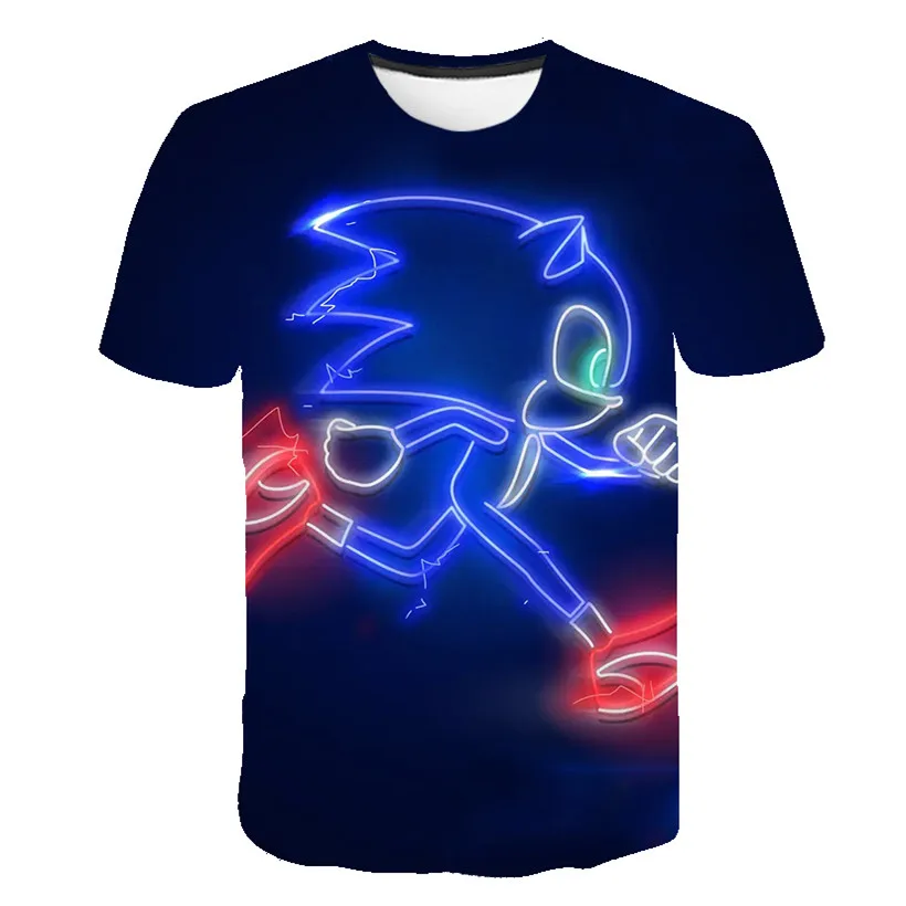 custom tee shirts Summer Fashion O-neck Anime sonic graphic t shirts For kid Casual Trend harajuku Personality 3D Print short sleeve T-shirt Top star wars t shirt