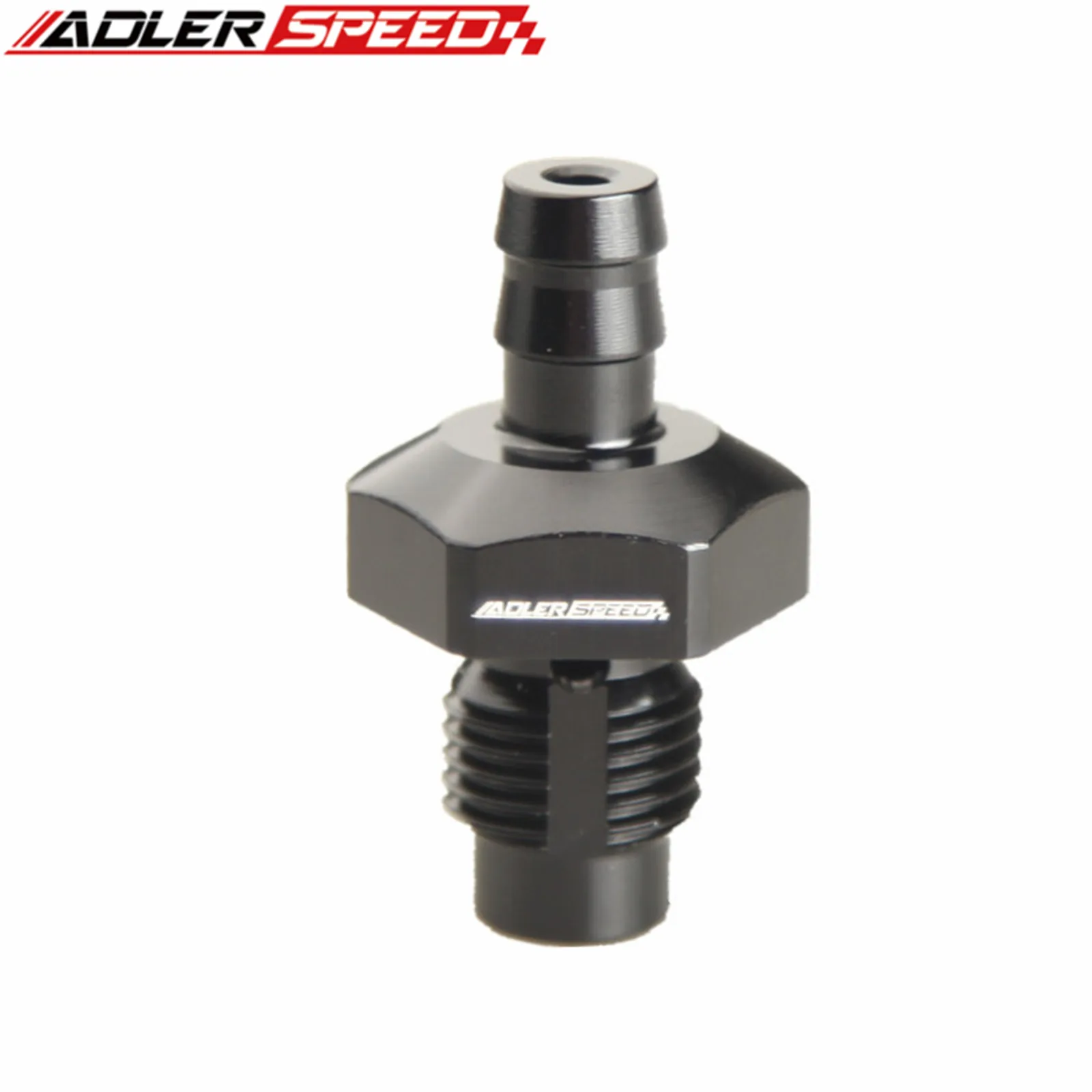 

ADLER SPEED Proline Fuel Cell Vent 6ORB (ORB-6) to 3/8" BARB Adapter Aluminum Black