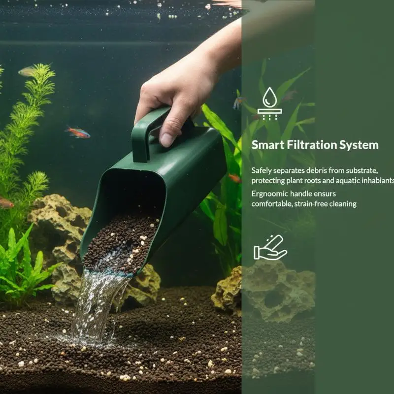 정원용 흙삽 1개, 흙 혼합 및 화분 재배용 플라스틱 메쉬 체망 필터