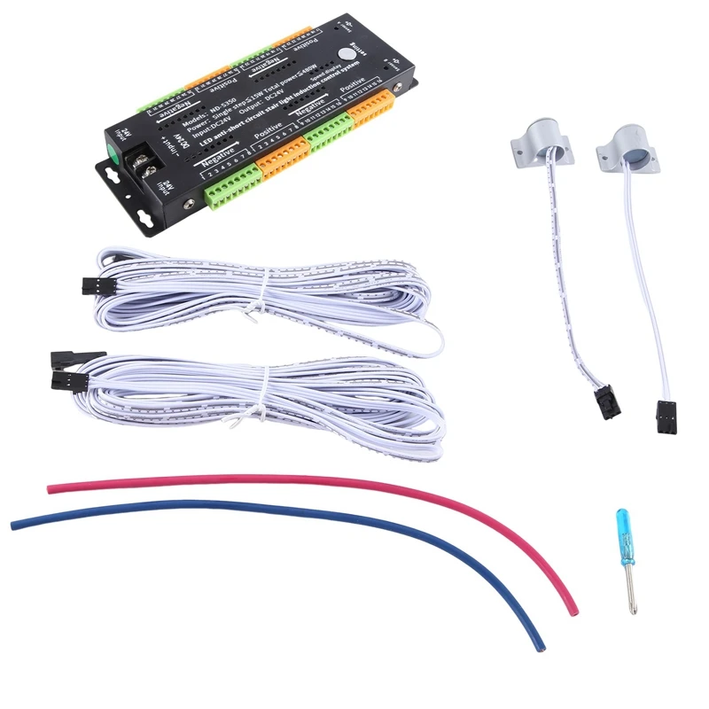 

Stair LED Motion Sensor Light Controller Black Aluminum Alloy 32 Channel For Indoor Motion Night Light 12V/24V