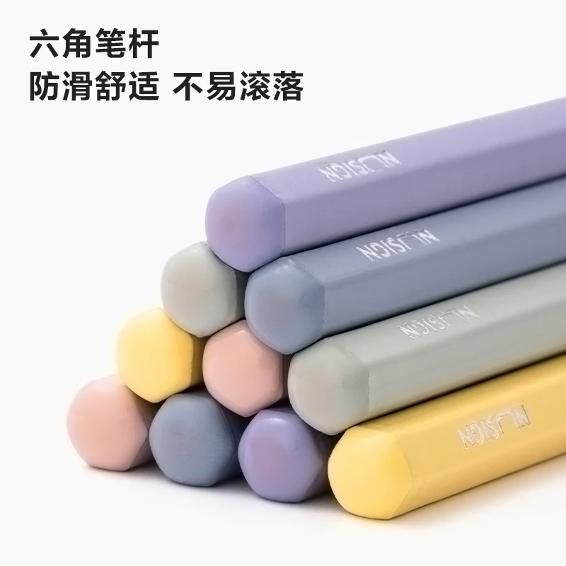 델리 10pcs 2B/HB 육각형 나무 기둥 연필 아트 시험 스케치 그림 그리기 연필 편지지 학교 및 사무용품 선물