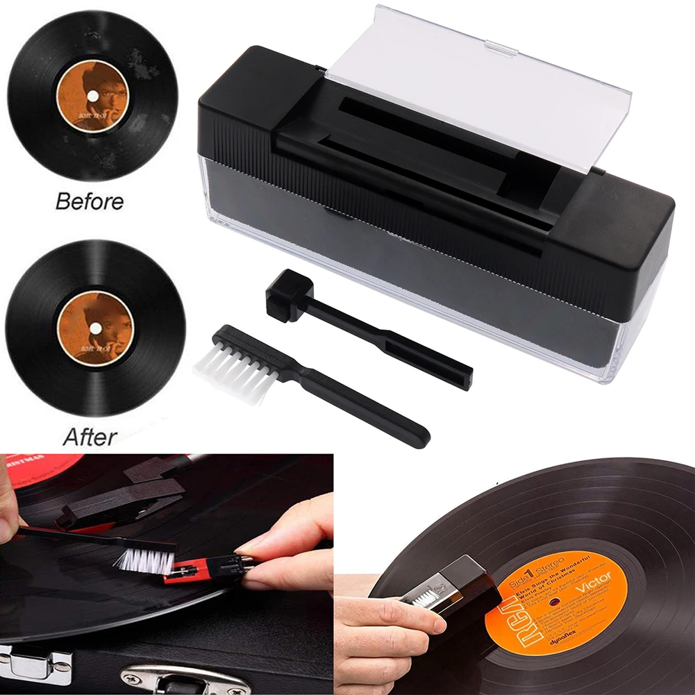 Limpiador de discos de vinilo antiestático, cepillo de limpieza, eliminador  de polvo para reproductor de discos de vinilo, eliminador de polvo, Kit de  limpieza de giradiscos - AliExpress