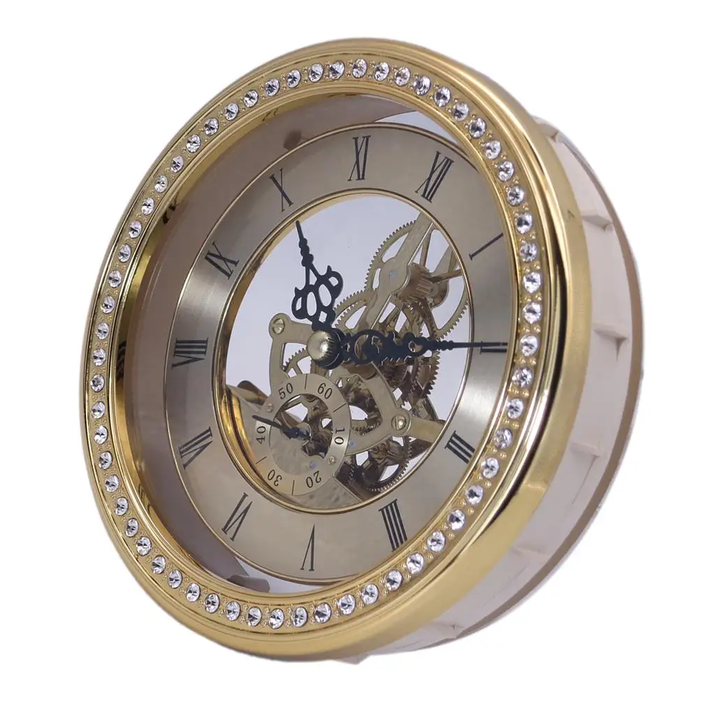 Retro Skeleton Clock Insert Movement .83`` Miniature Clock Roman Numerals