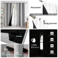 ผ้าม่านออมเบรแบบโมเดิร์น 2 ชิ้น สำหรับตกแต่งหน้าต่างห้องนั่งเล่นและห้องนอน ผ้าโพลีเอสเตอร์ไล่เฉดสี ป้องกันแสงและกันความร้อน 6