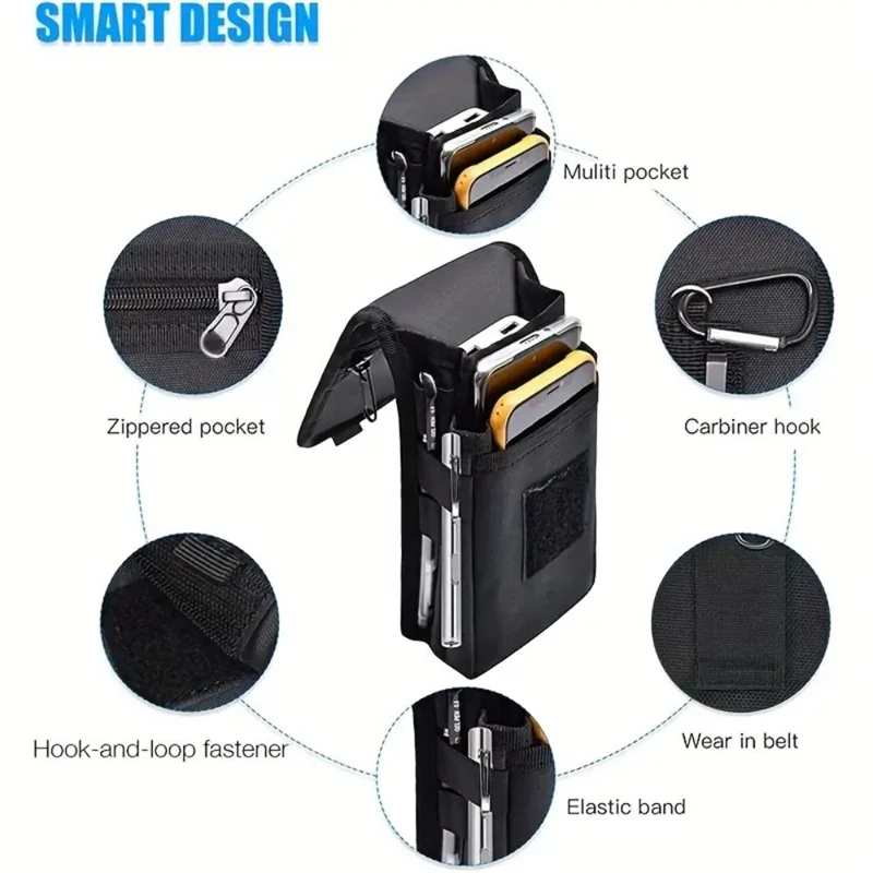 Large Screen Mobile Phone Bag Casual Waist Bag Daily Coin Purse Multi-Purpose Phone Belt Pouch Tactical Molle Phone Pouch Carry Best Sellers In Luggage, Bags