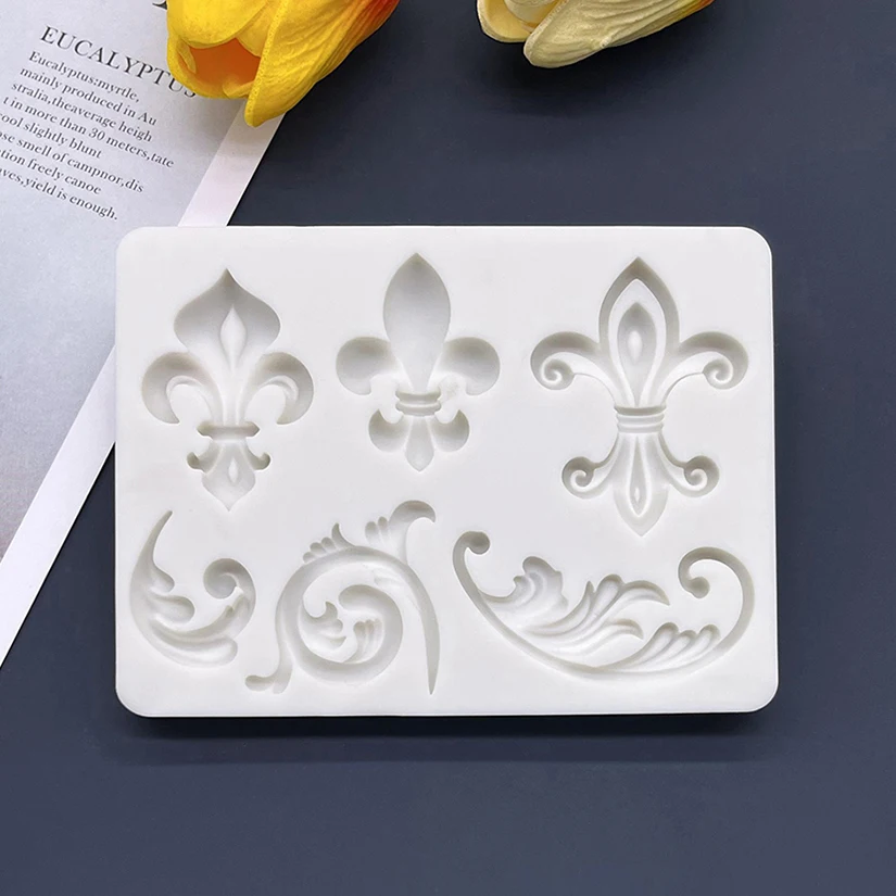 Barock Relief Silikon Kuchen Backform Sugarcraft Schokolade Cupcake Harz Werkzeuge Fondant Dekorieren Werkzeuge – Detail 4