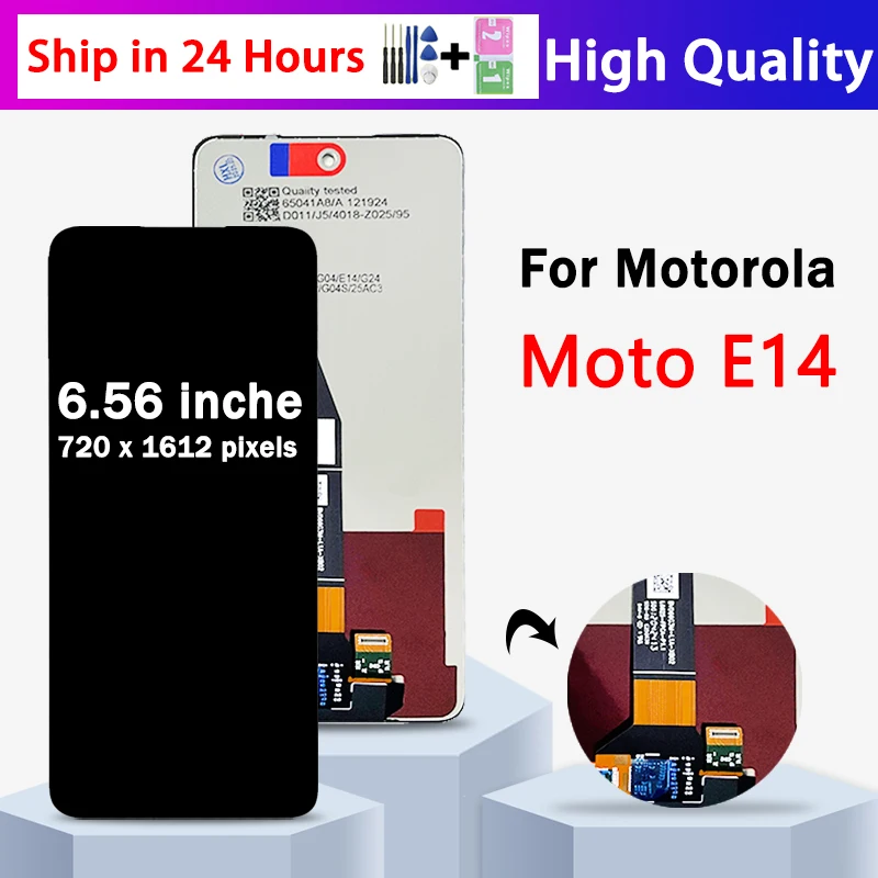 40462 - ECRAN LCD POUR MOTOROLA XT2421-13 XT2421-14 XT2421-15 MOTO E14 NOIR - Compatibile