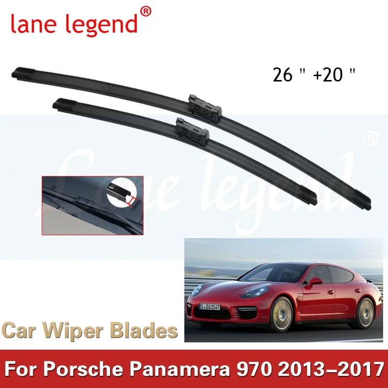 Per Porsche Panamera 970 2013-2017 26 "+ 20" Spazzole Tergicristallo Anteriore Parabrezza Parabrezza Accessori 2016 2017