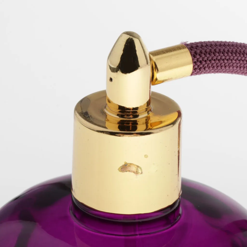 

100ml Empty Glass Perfume Bottle Long Bulb Tassel Spray Atomizer purple